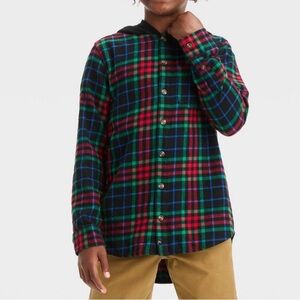 art class Black Red Green Blue Plaid Button-Down Shirt